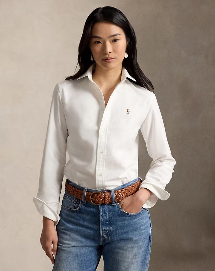 Slim Fit Oxford Shirt White