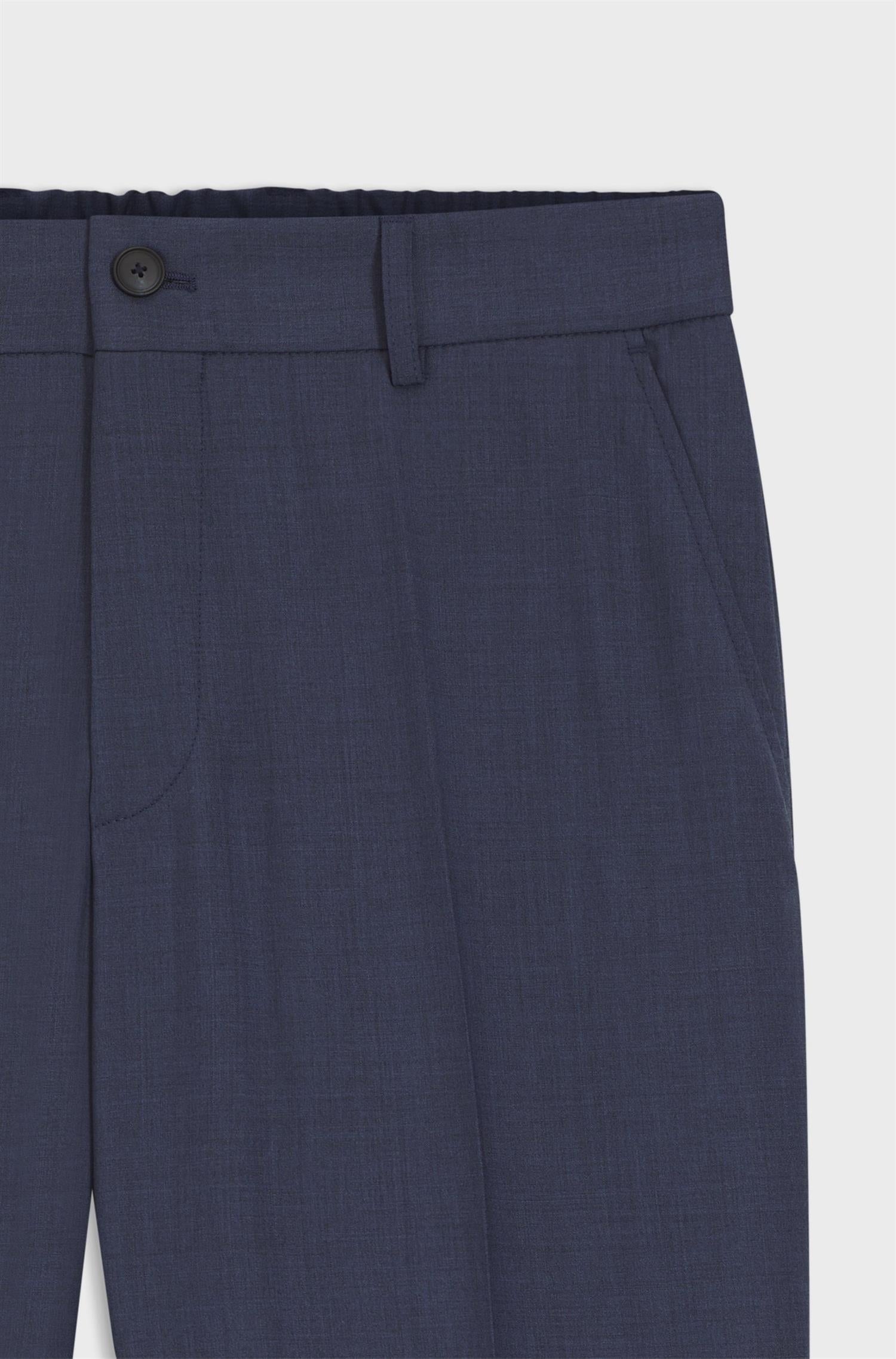 P-Perin Tapered-fit trousers in washable air wool Blue