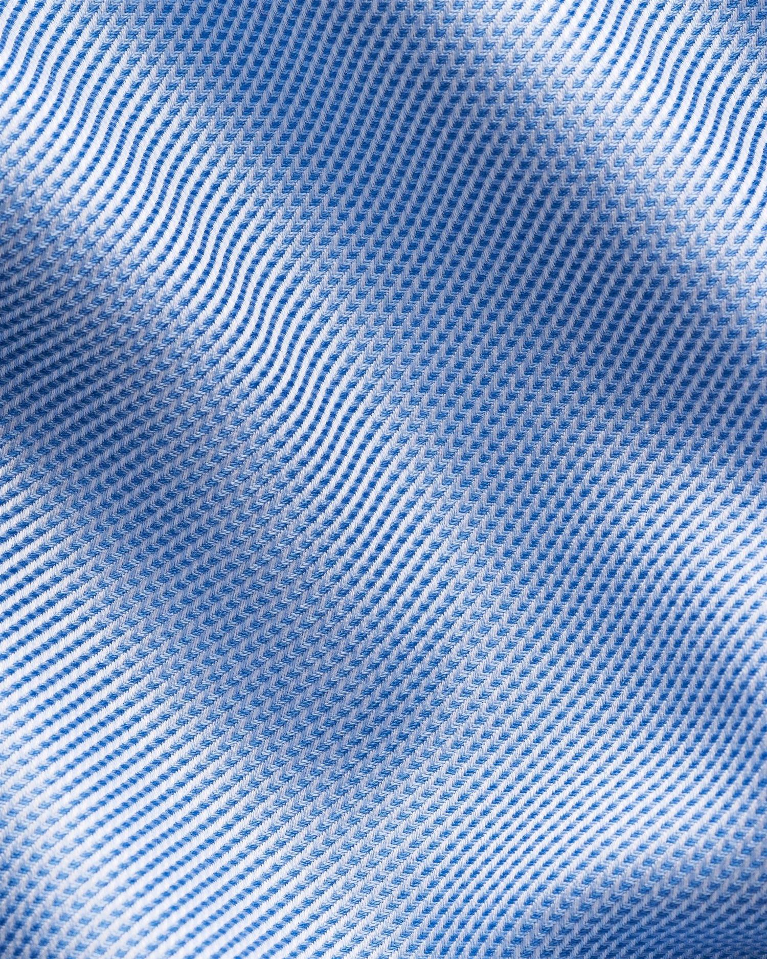 Mid blue Semi Solid Signature Twill Slimfit Shirt