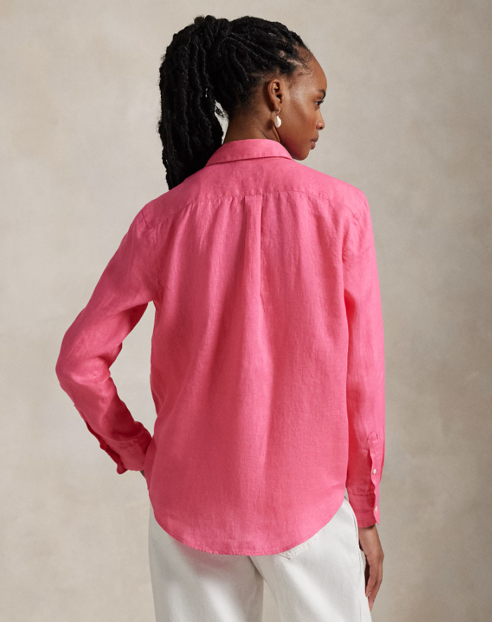 CLASSIC FIT LINEN SHIRT-HT FUSCHIA