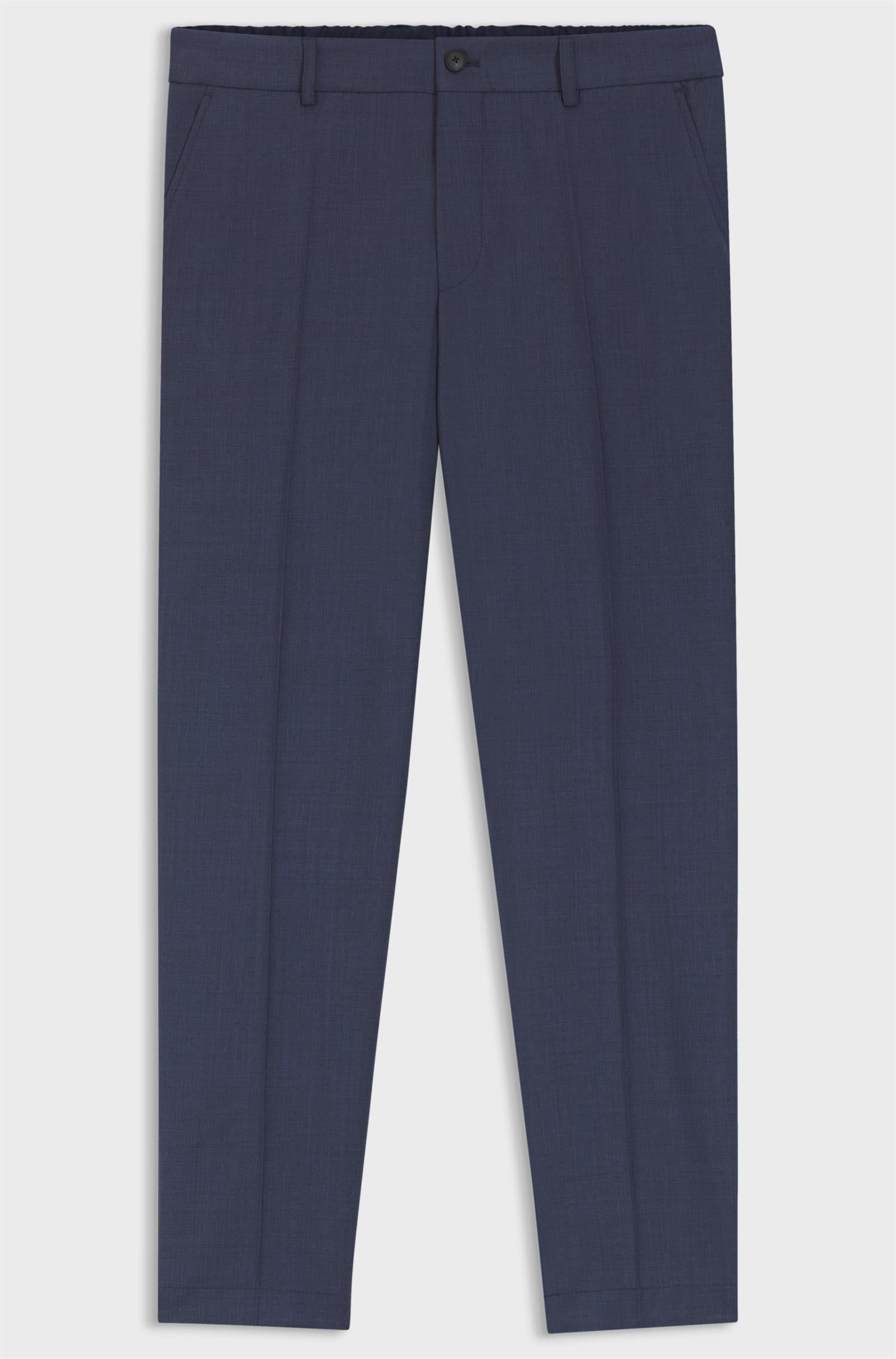 P-Perin Tapered-fit trousers in washable air wool Blue