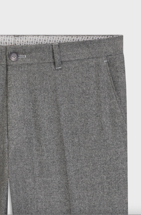 Genius Micro Patterned Wool Pant