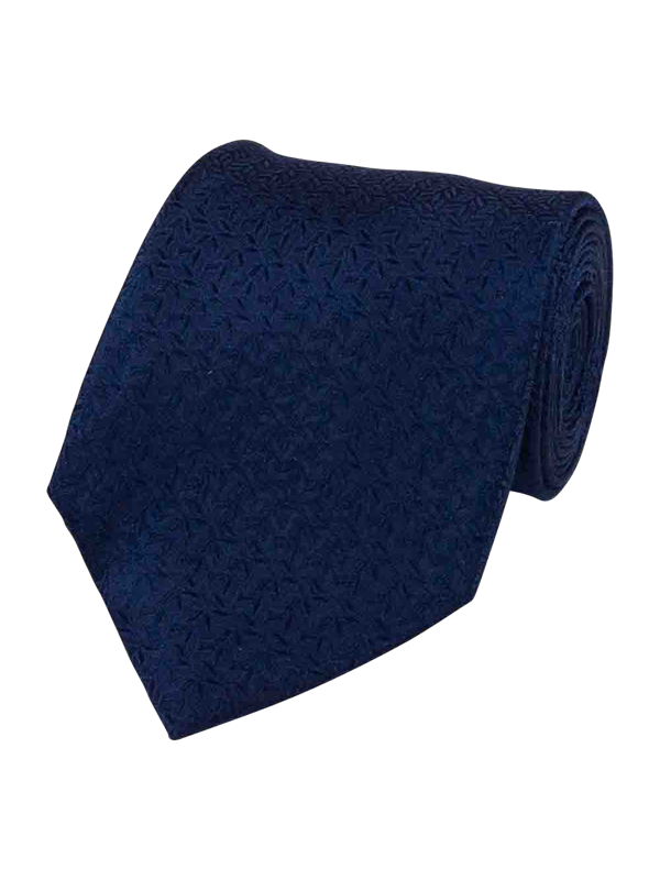 Blue Pattern Silk Tie