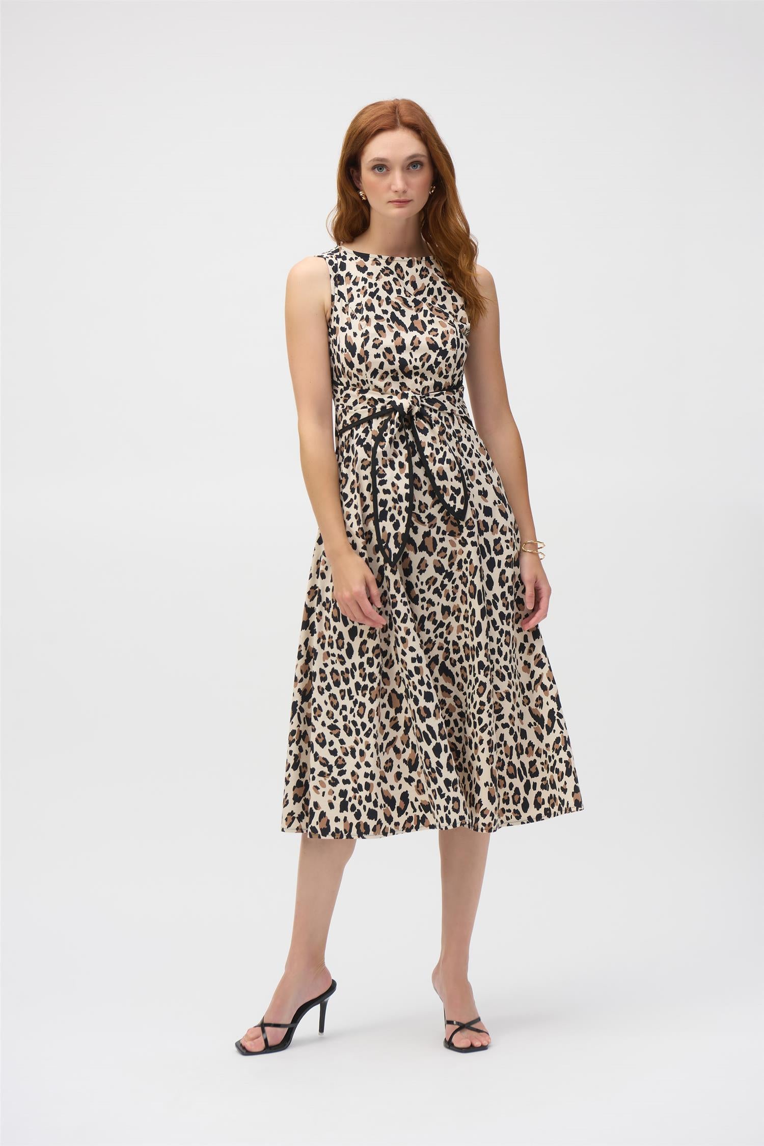 Cotton Dress with Leo Print