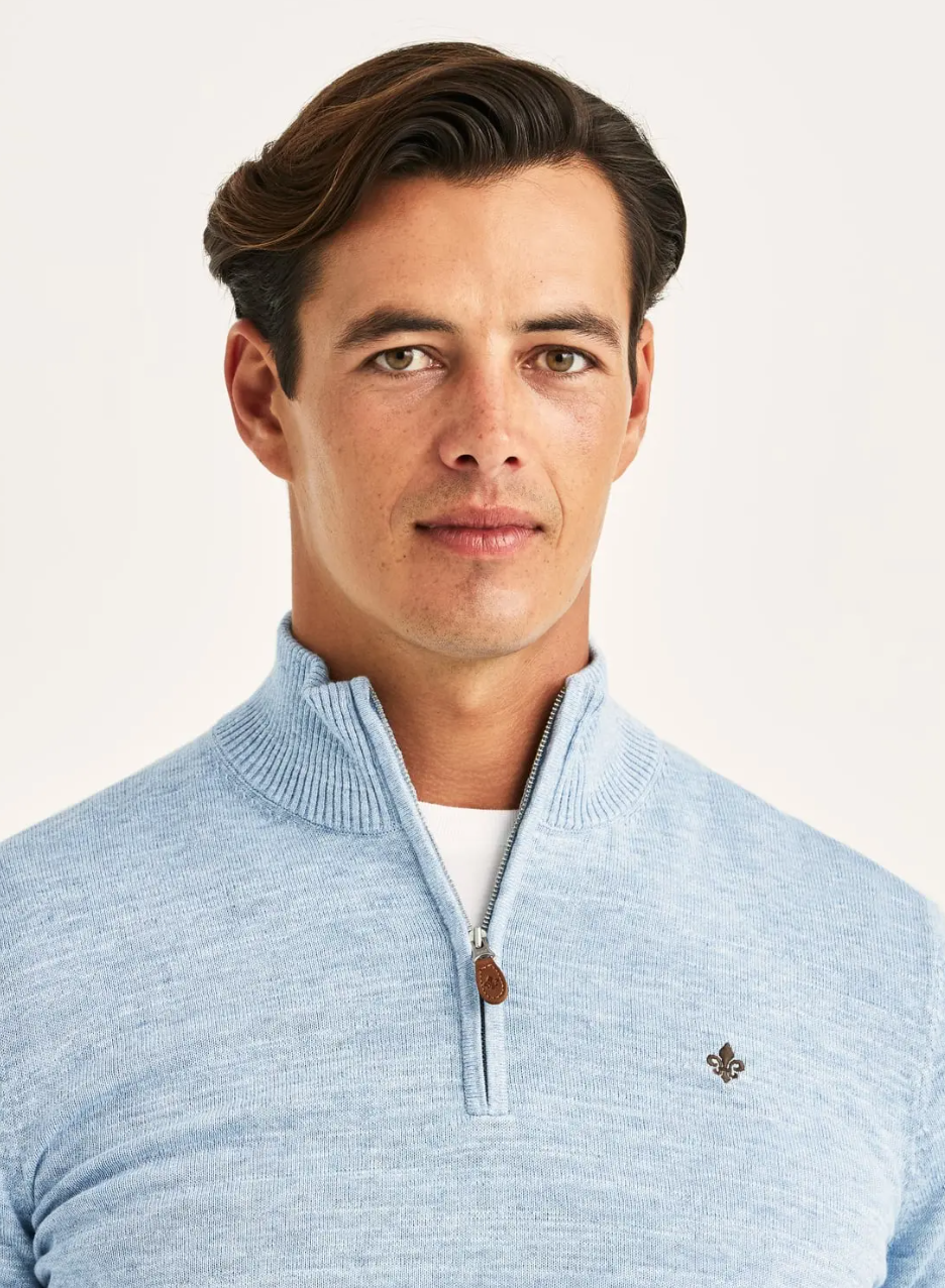 Randall Half Zip Light Blue