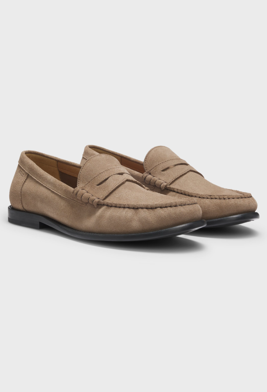Tevan Suede Moccasins Beige