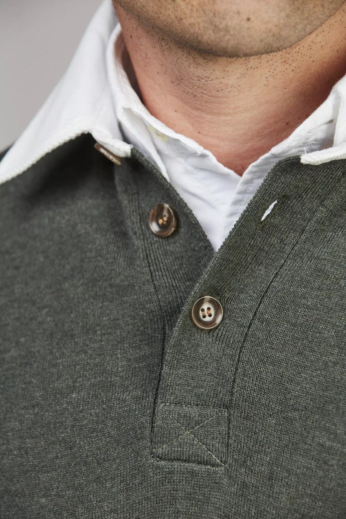 Rugger Style Knit Dark Green