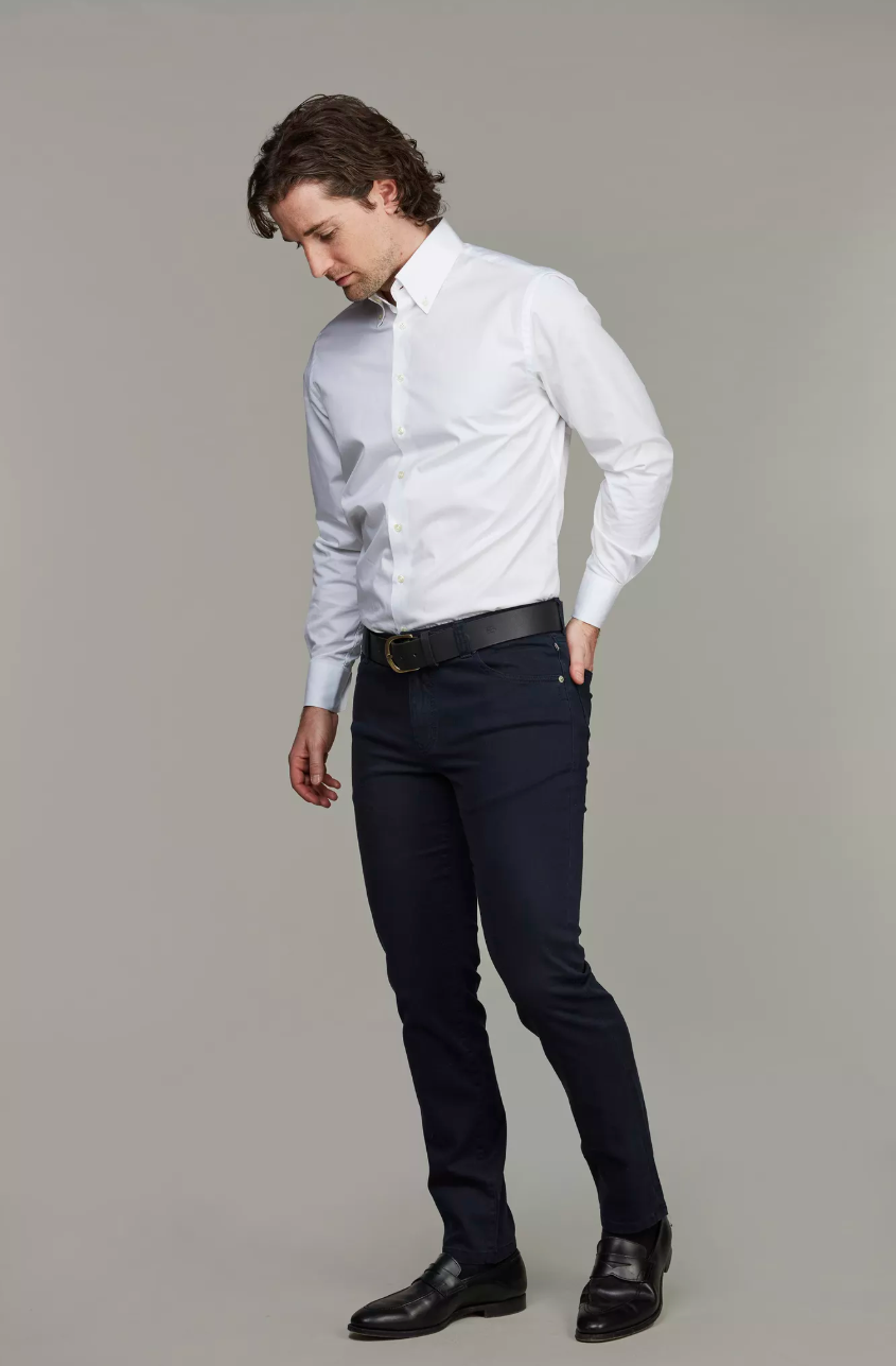 5-PKT Silk Touch Okado Navy