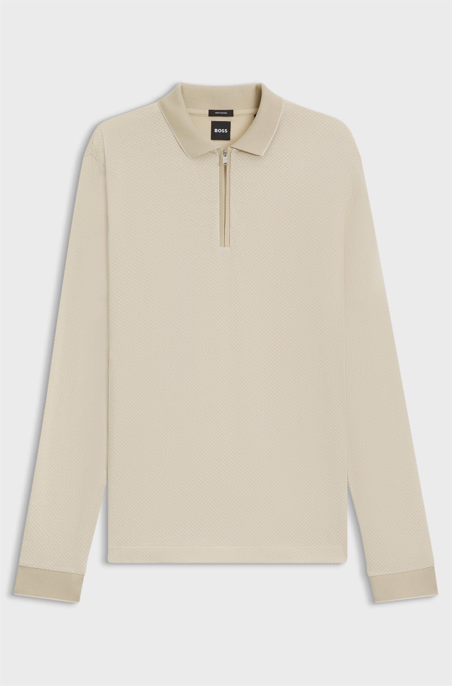 Peduzzi Mercerised Cotton Polo Shirt Natural