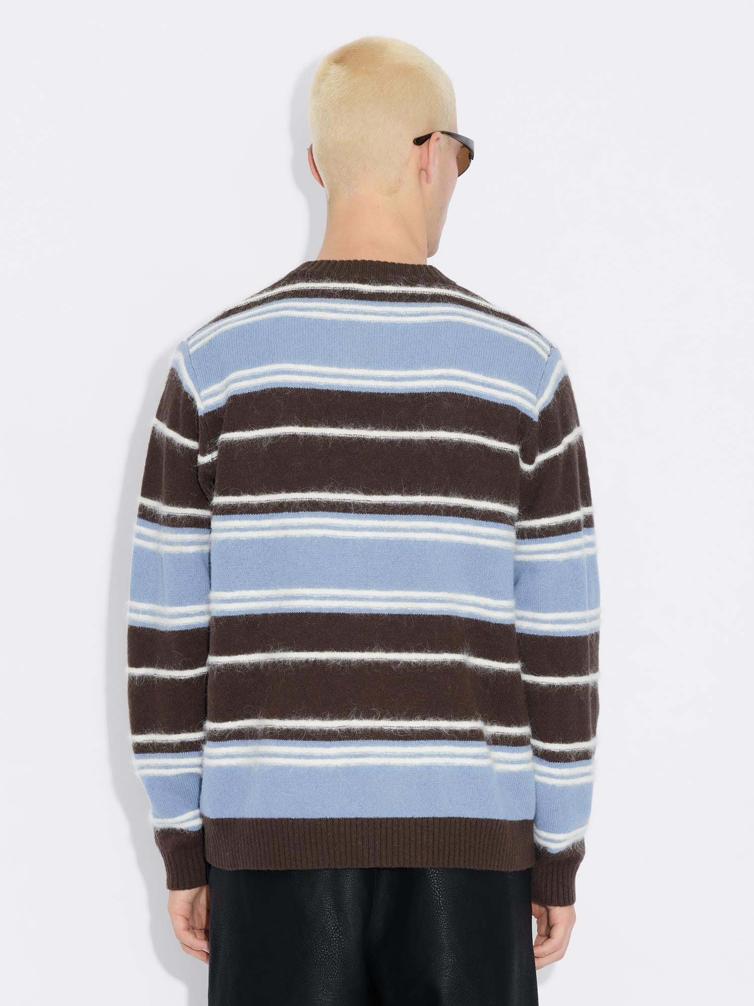 Wool Stripe Crew - Blue Stripe
