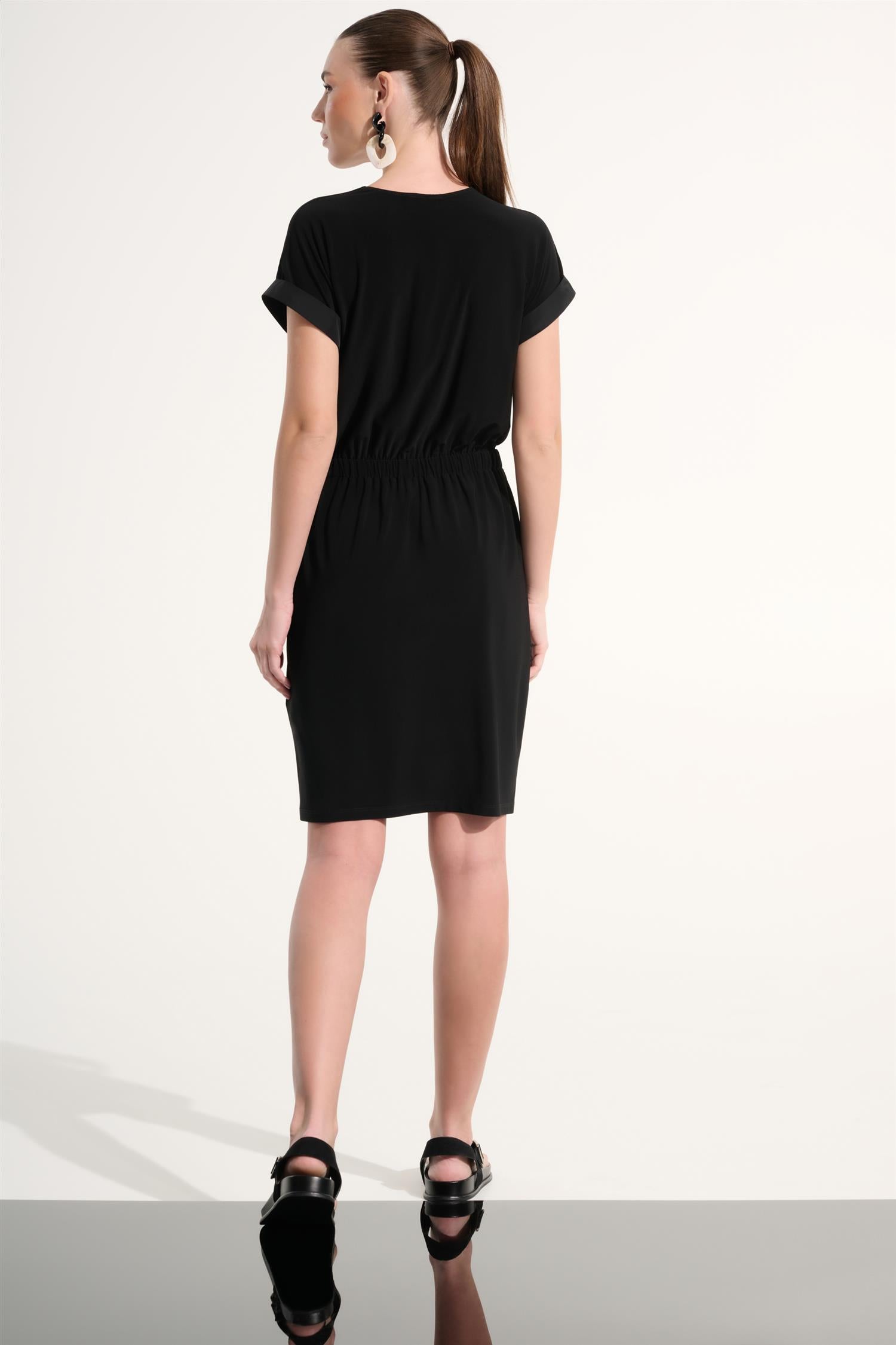 Silky Knit and Memory Straight Wrap Dress