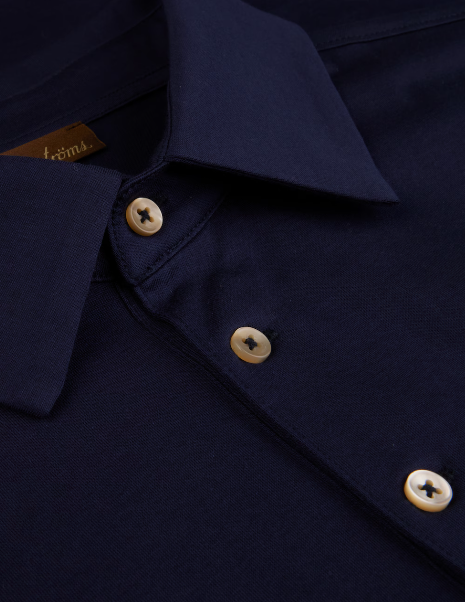 Polo Shirt Mercericed Cotton Navy