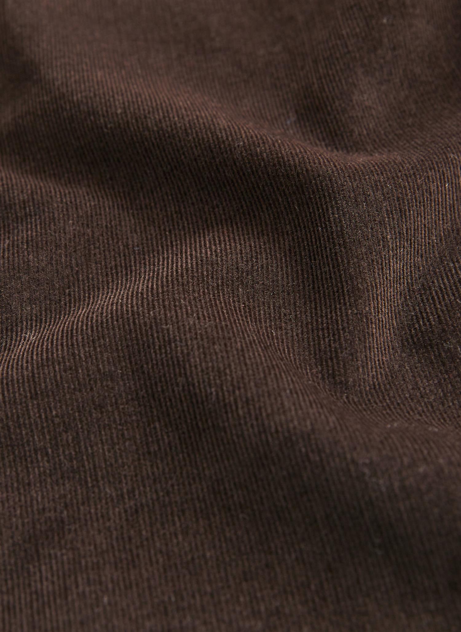 Douglas Cord Shirt-Slim Fit Brown