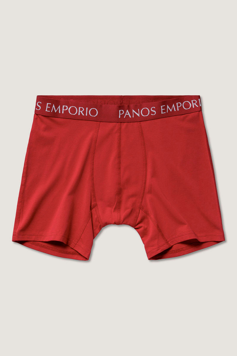 3pk Base Bamboo Boxer Navy/lipstick red/water