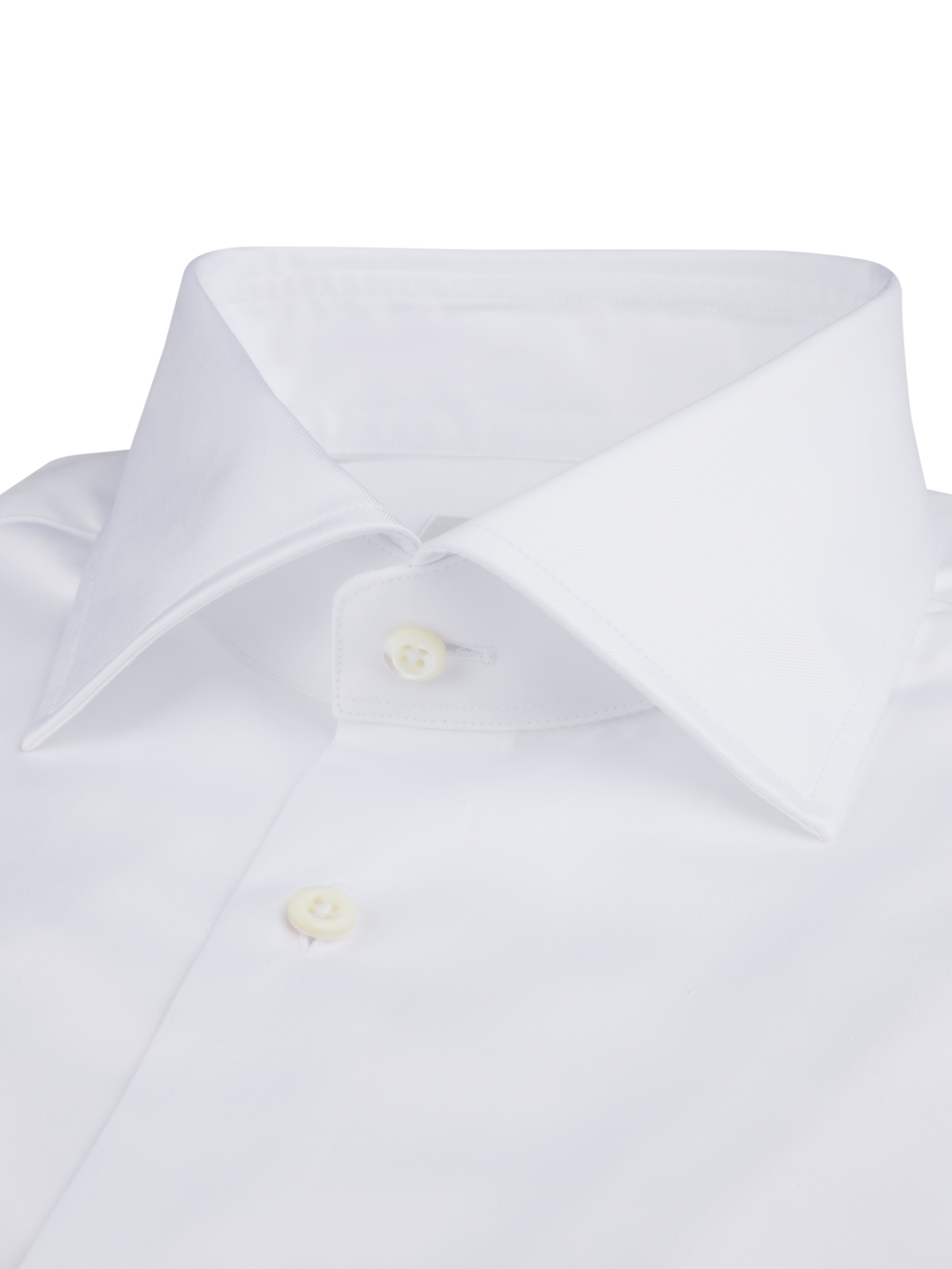 White Slimline Twill Shirt, XL-Sleeves
