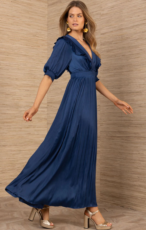 Lovisa Charmeuse Dress Indigo