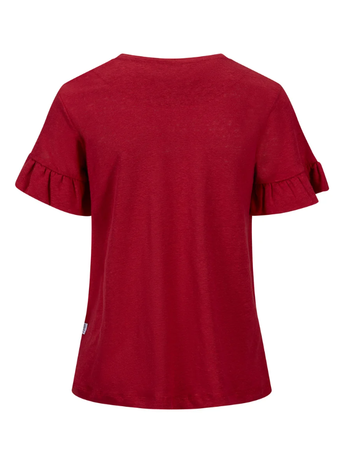 Lara Linen Tee Red
