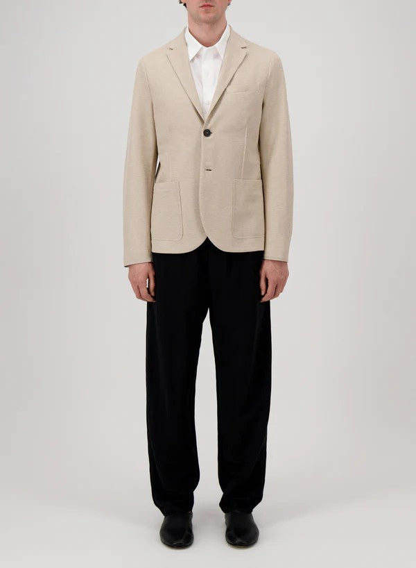 BLAZER HONEYCOMB CRAFTED WITH LORO PIANA FABRIC CREAM