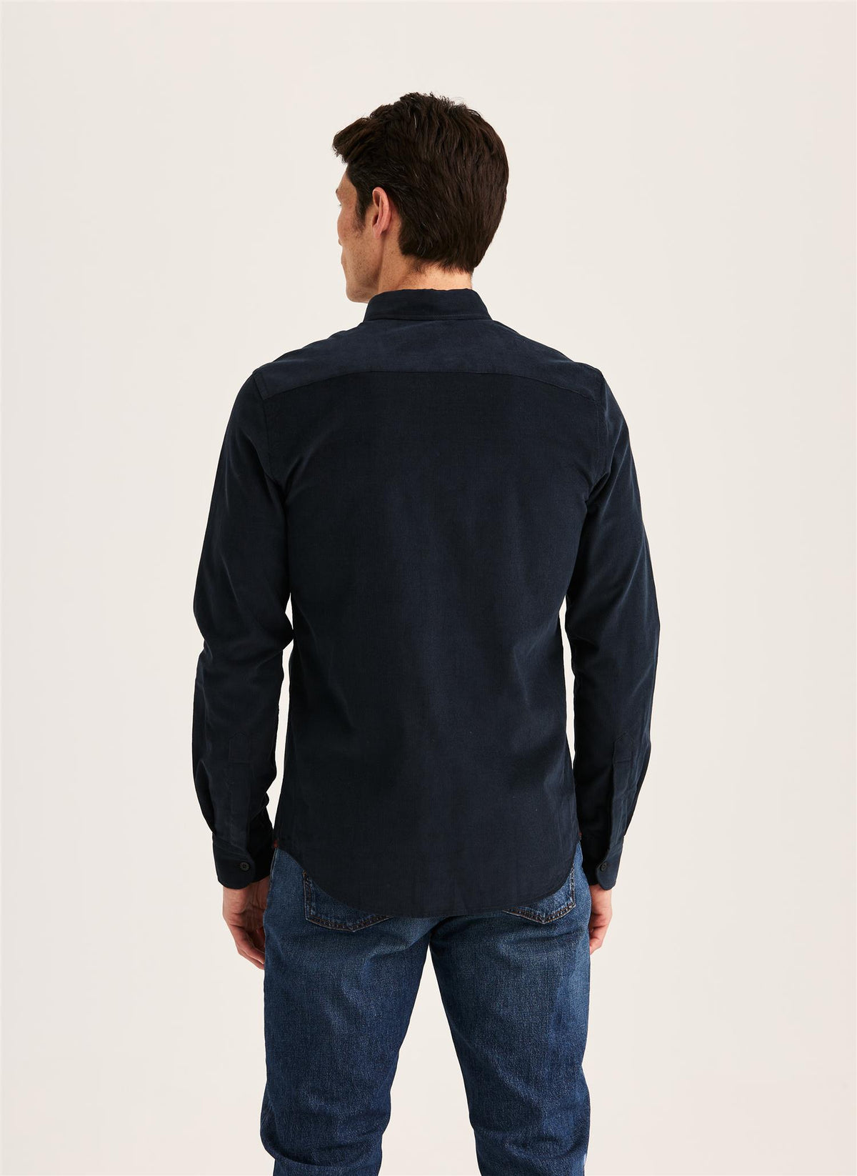 Douglas Cord Shirt-Slim Fit Blue