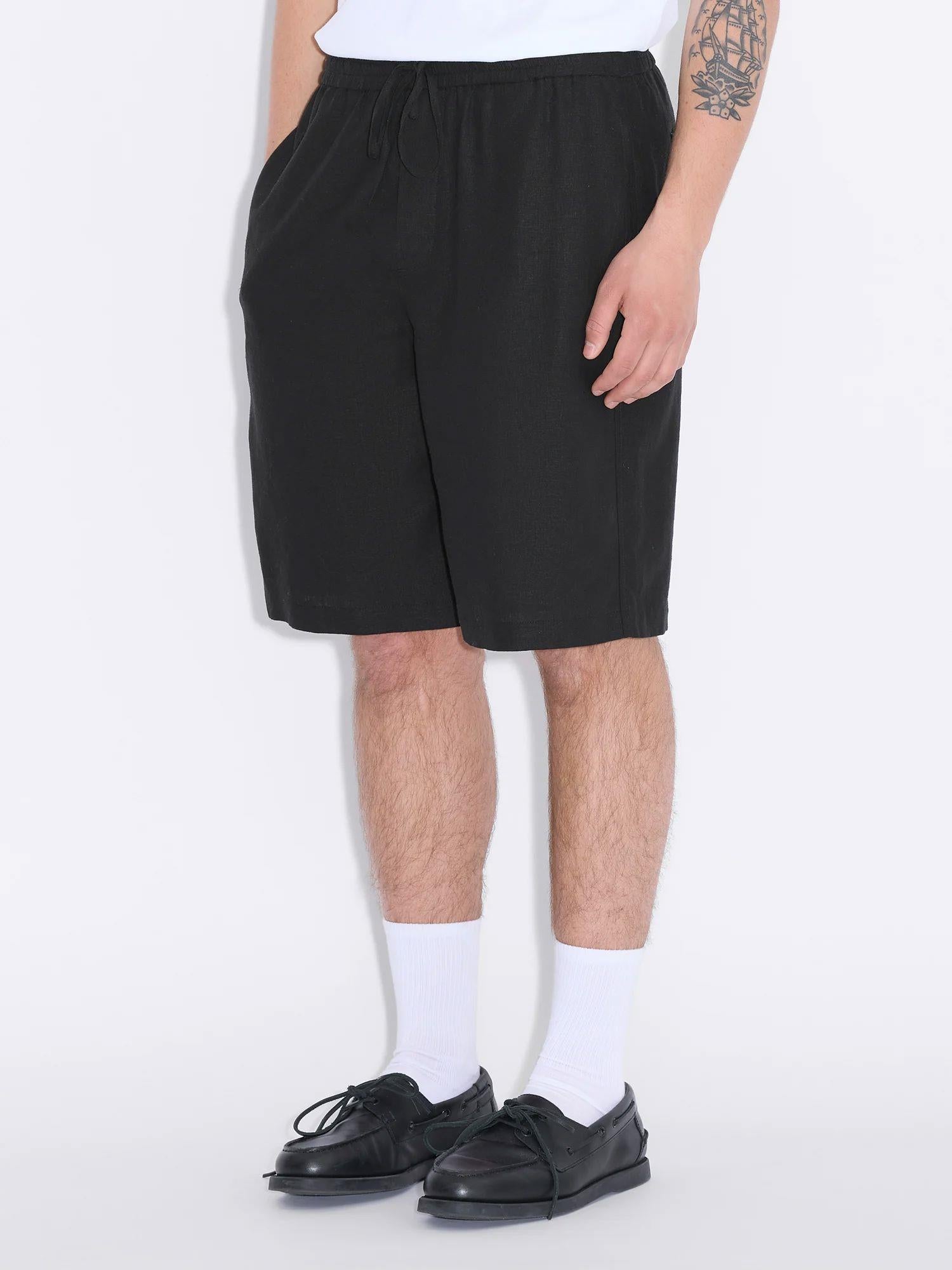 Lian Linen Shorts Black