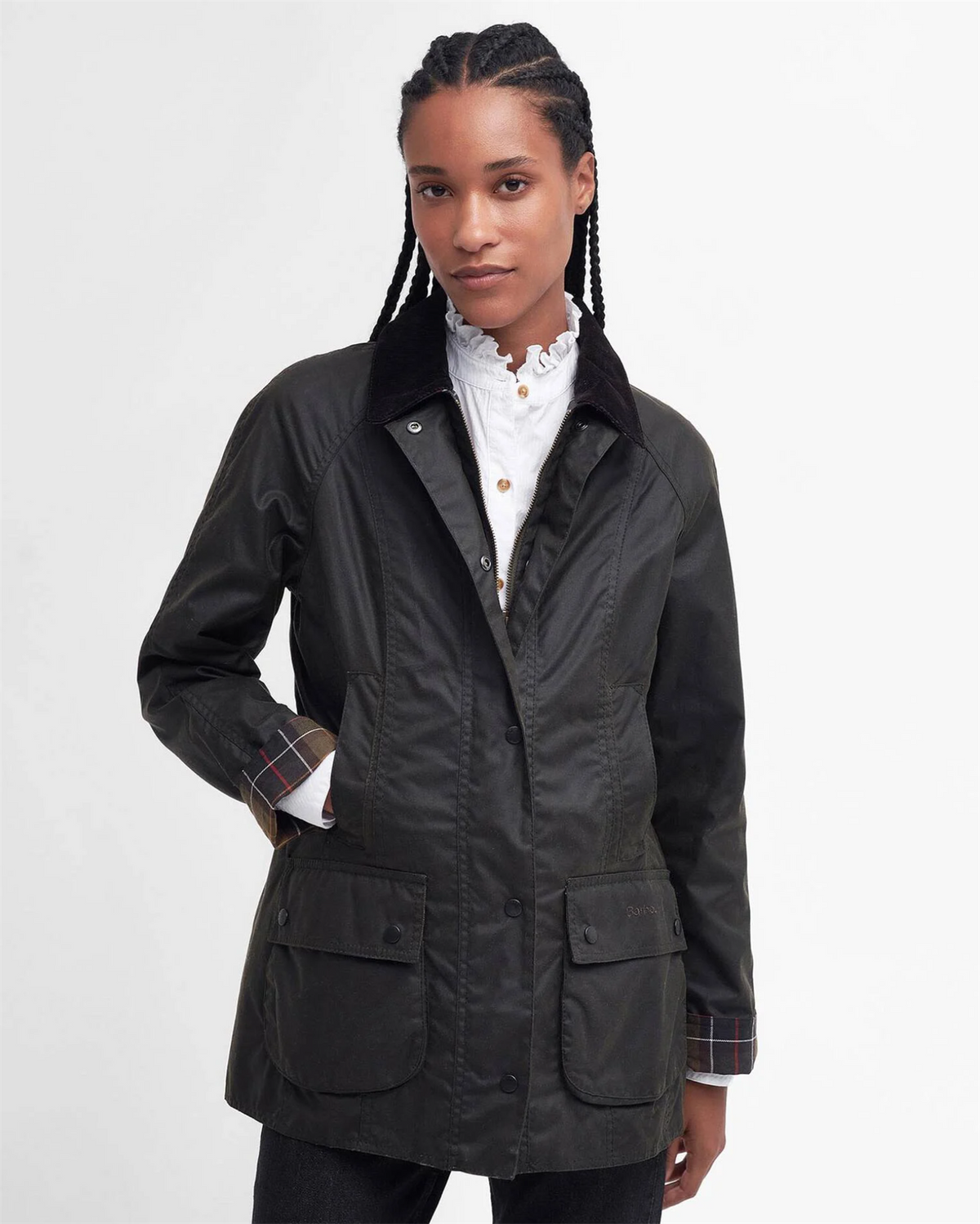 Classic Beadnell Wax Jacket Olive