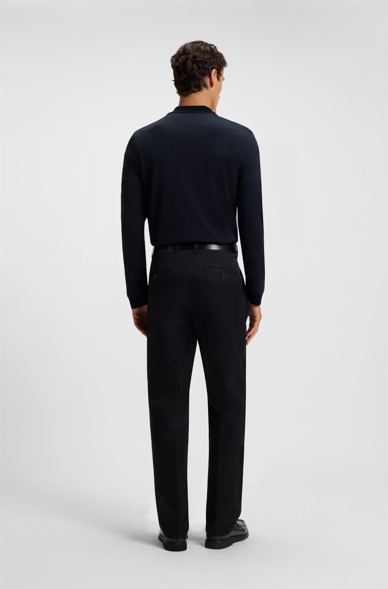 Peduzzi Mercerised Polo Black