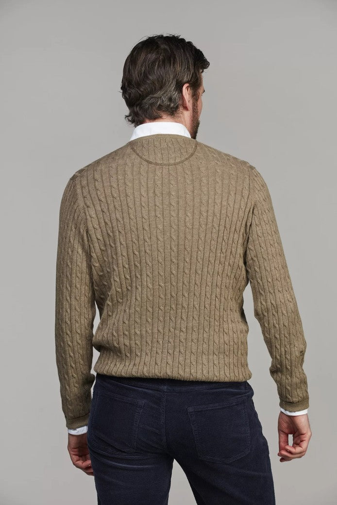 Crew Neck Cable Knit Breen