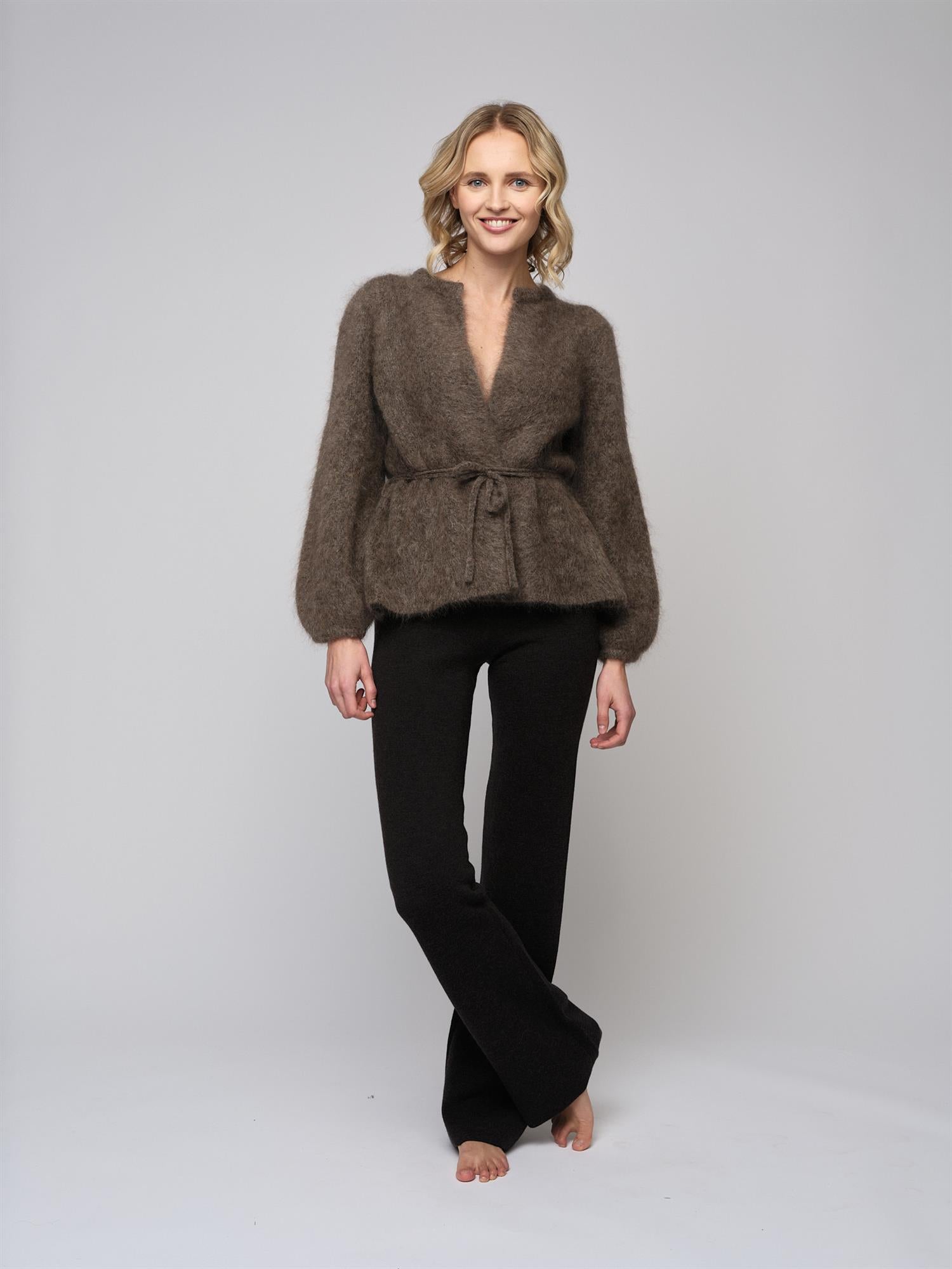 Fredrikke chunky cardigan Brown