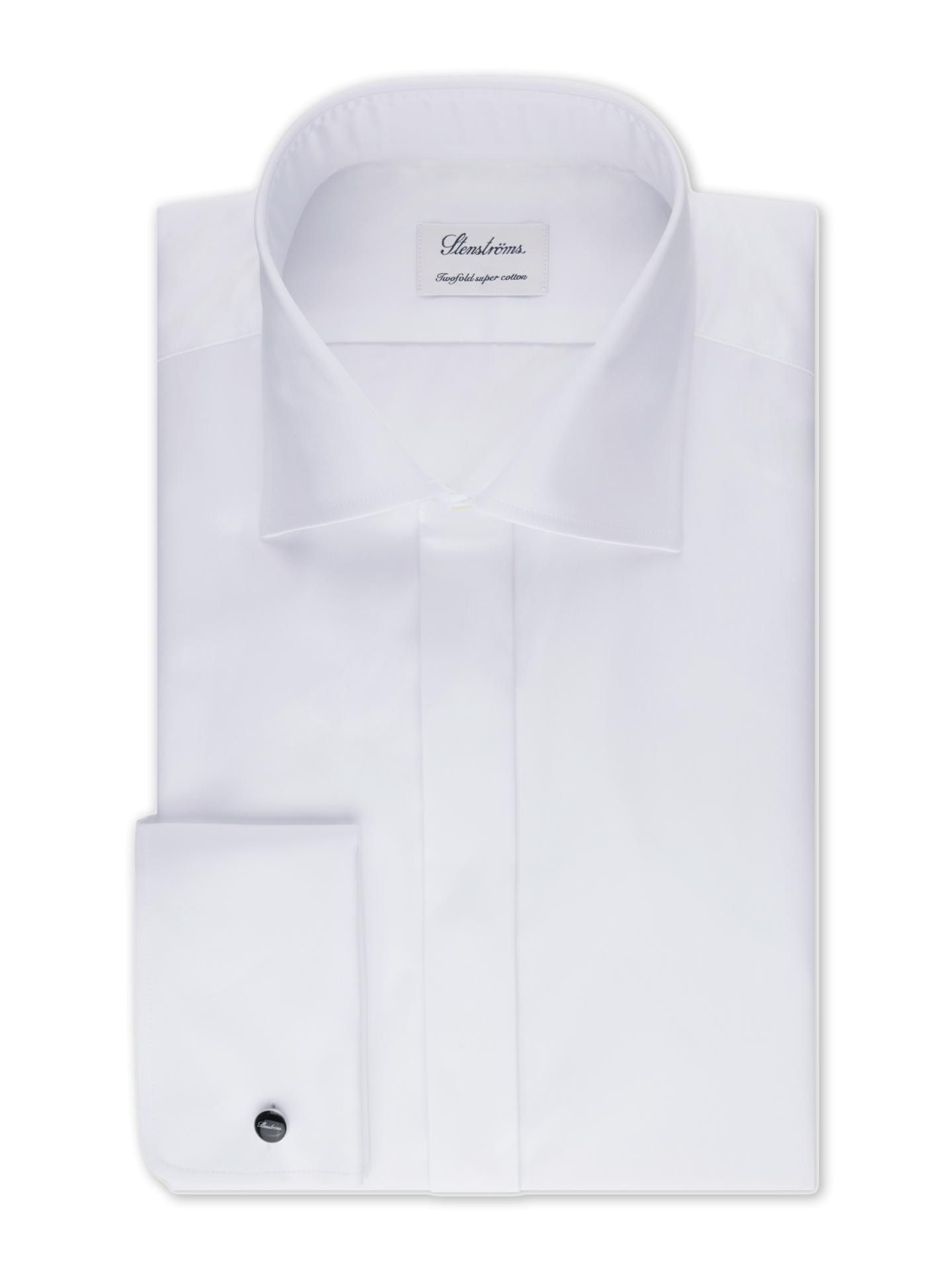 White Tuxedo Shirt, Fitted Body, XL-Sleeves