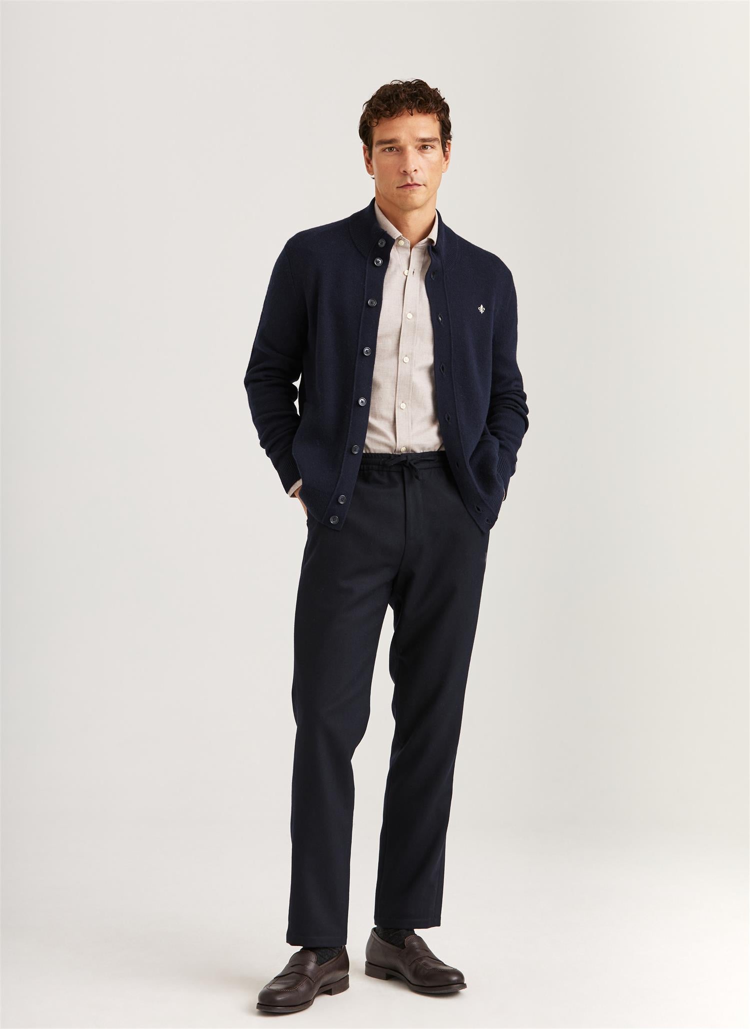 Hertford Button Cardigan Navy