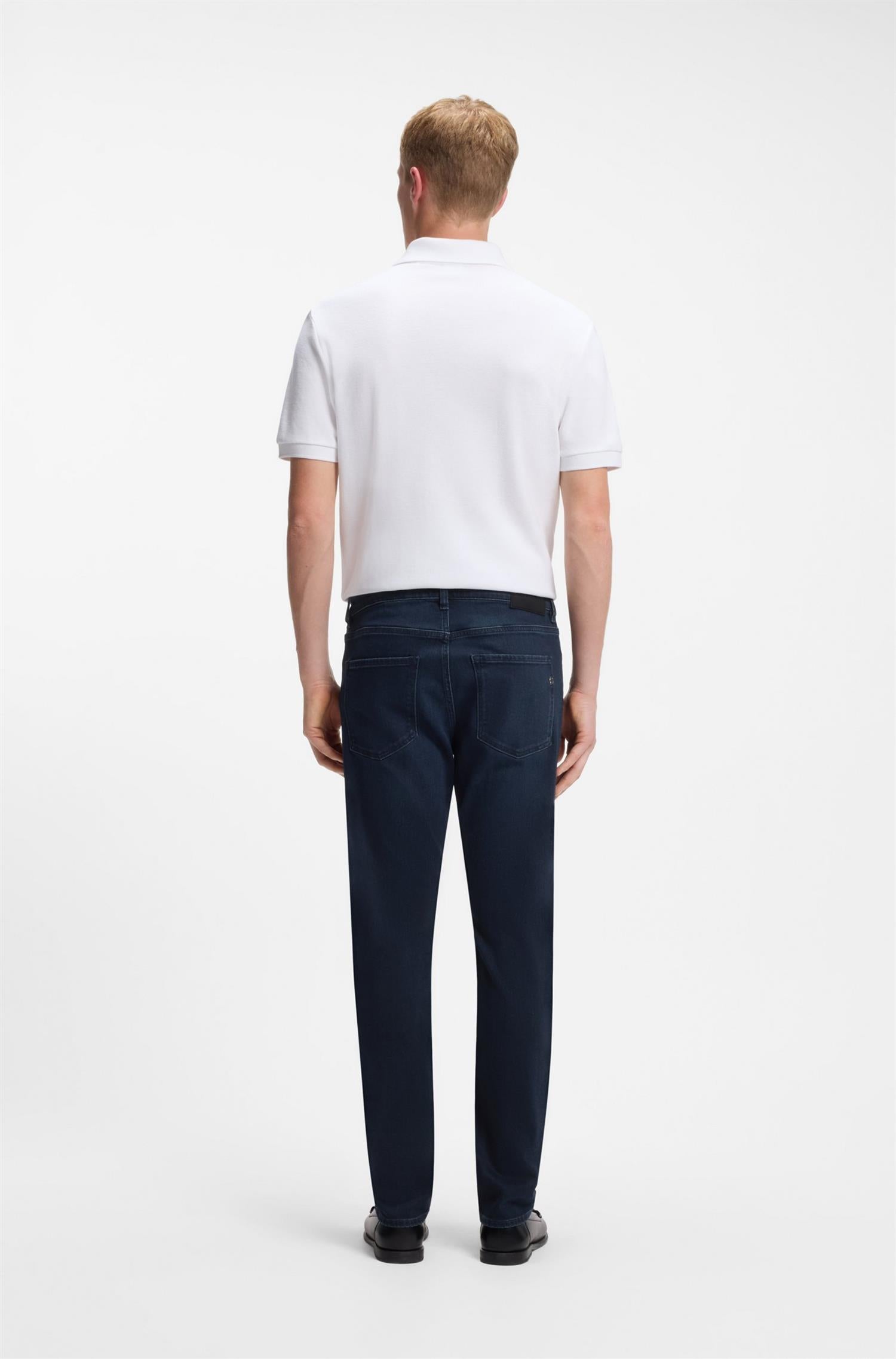 Delaware Slimfit Jeans In Stretch Cotton Blend Dark Blue