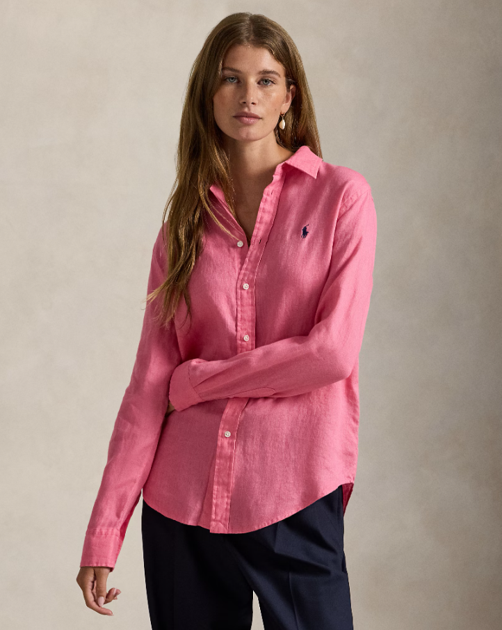 Classic Fit Line Shirt Pink