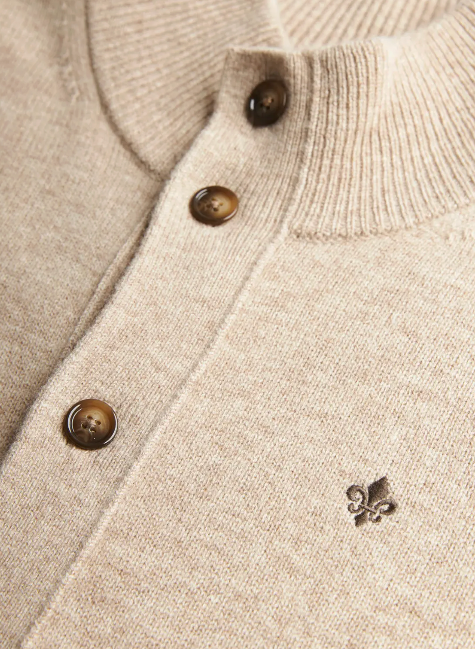 Hertford Button Cardigan Khaki