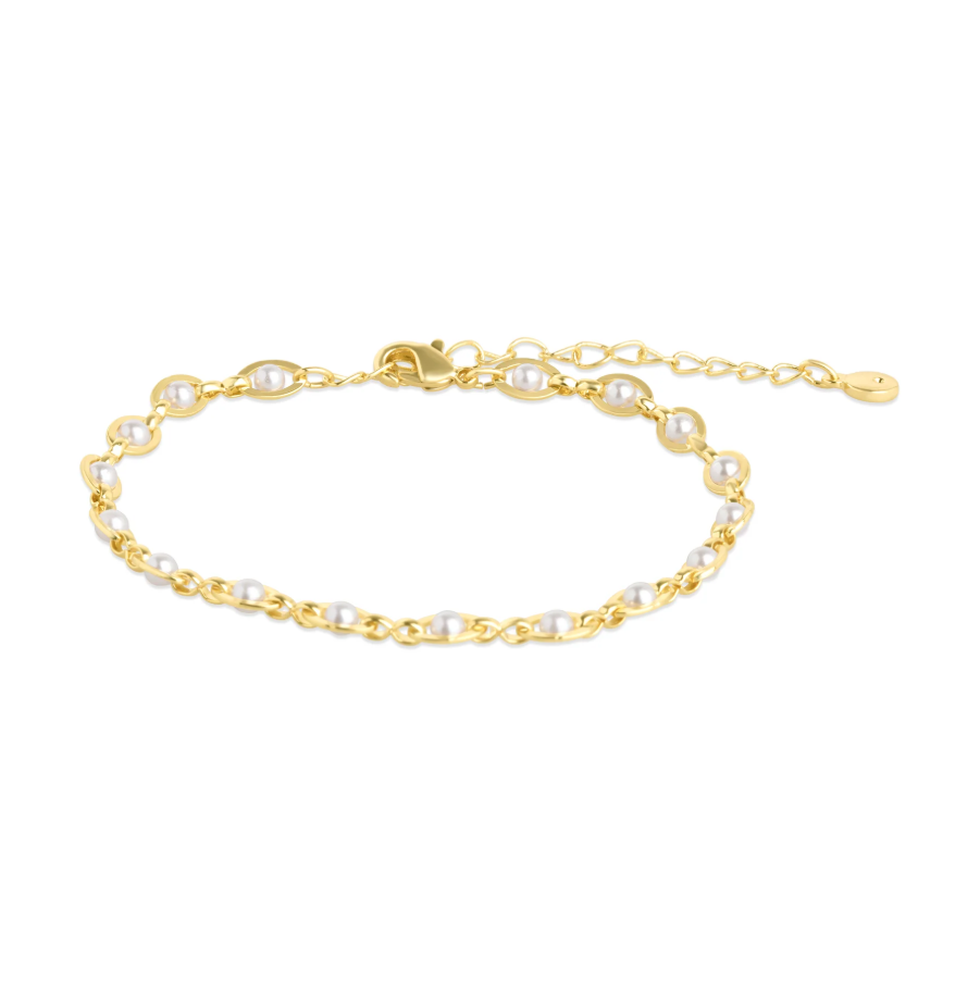 Nanna pearl chain bracelet gold
