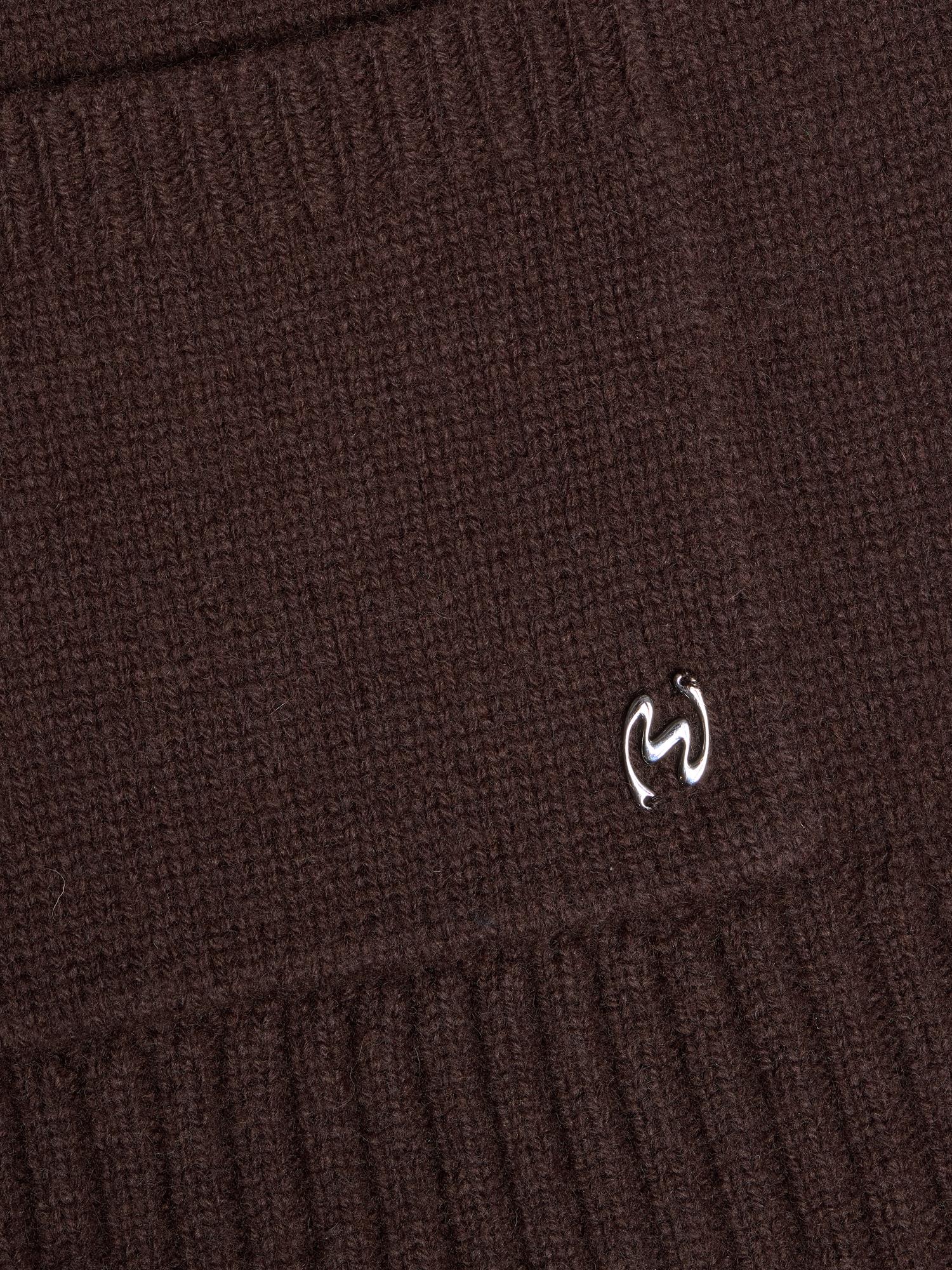 W. Wool Wide Cardigan - Dk.Brown