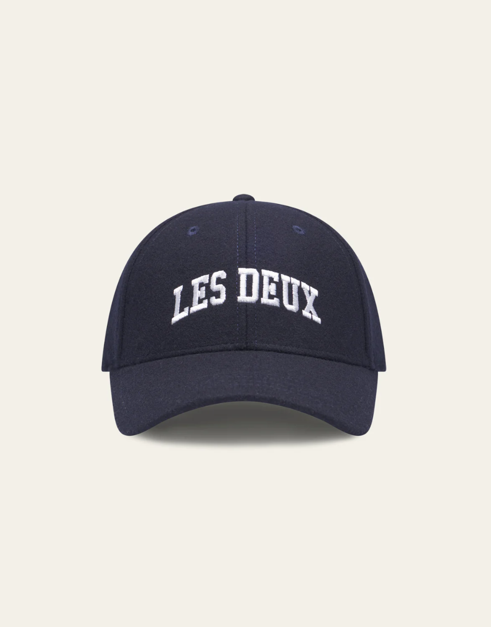 Les Deux Wool Baseball Cap Dark Navy