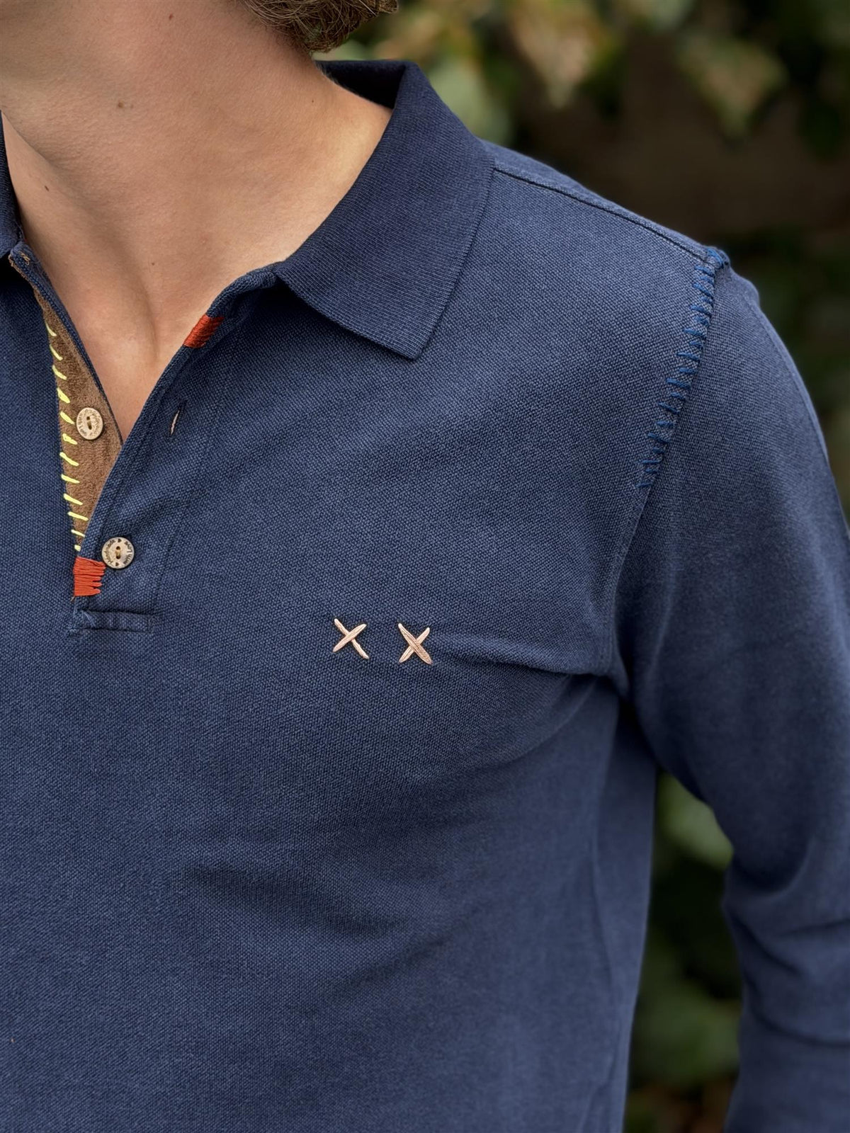 Prepster Longsleeve Slimfit Polo Piquet Navy