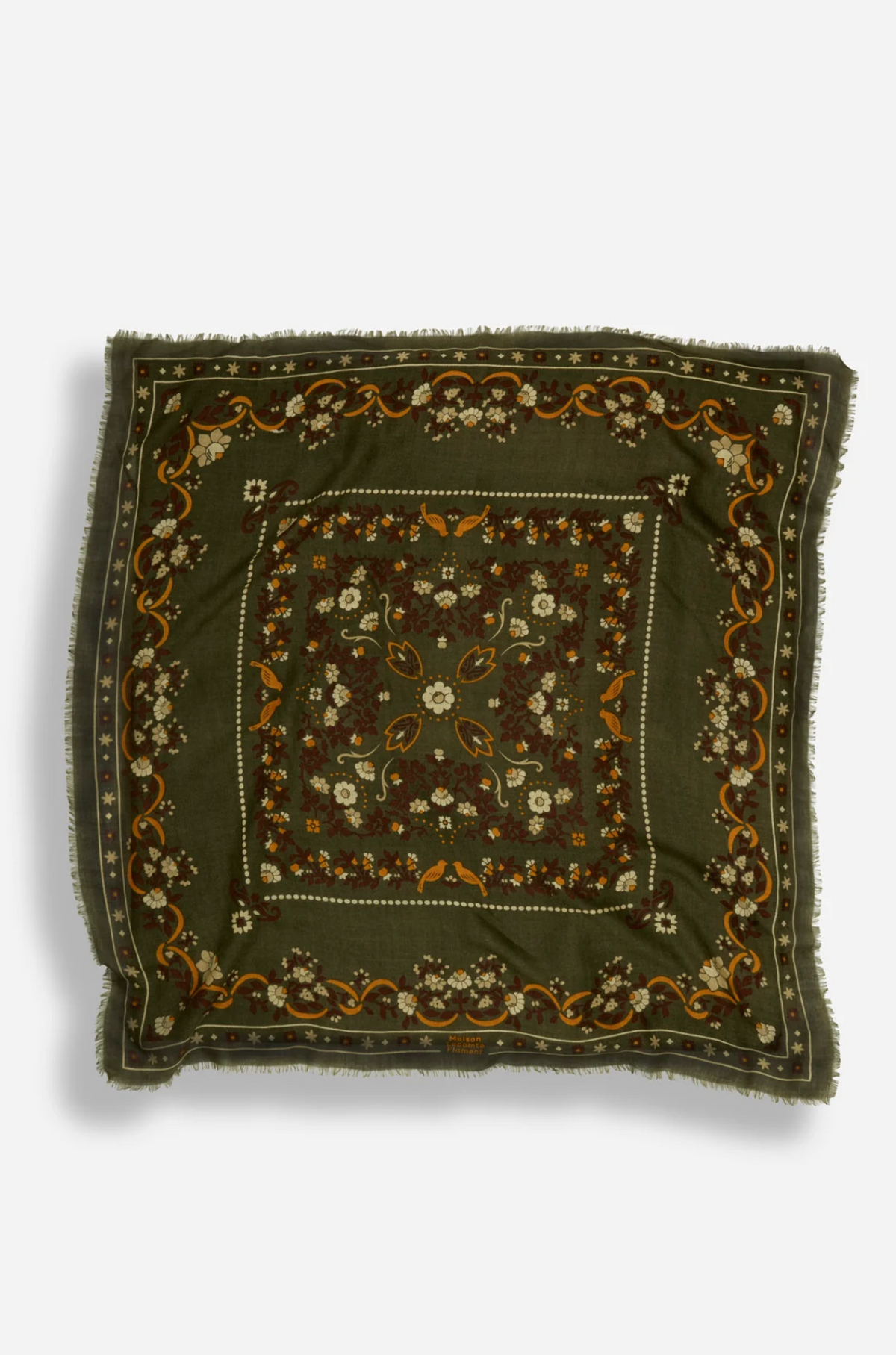 Scarf Secret Garden Golden Green