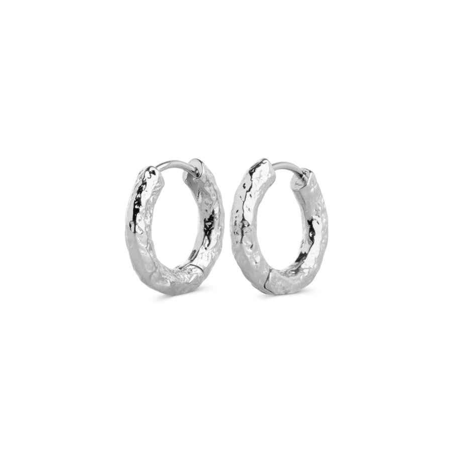 Hildur organic hoop earring silver