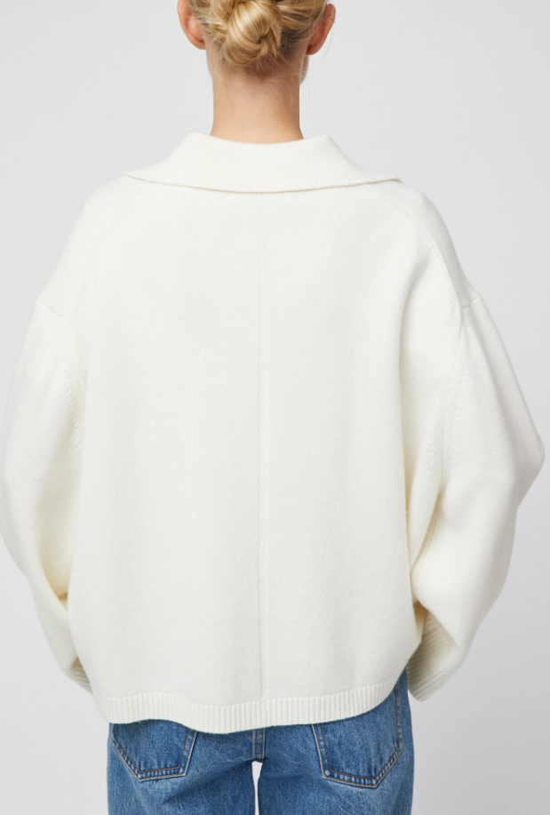 Cape Cod Polo Sweater Macadamia