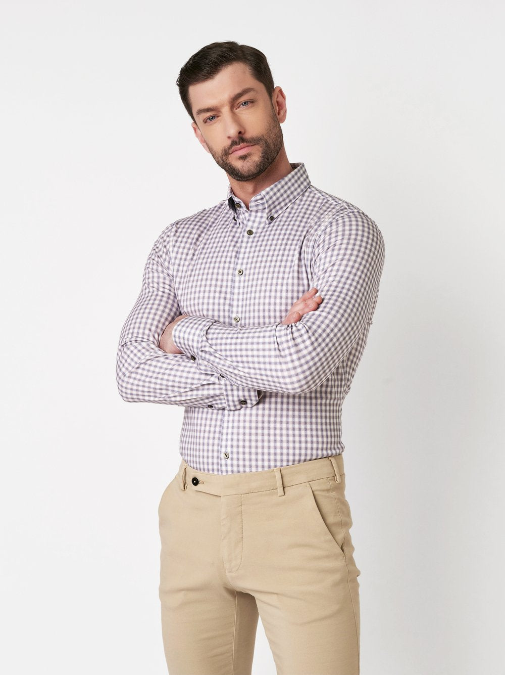 Luxury BD Brown White Check