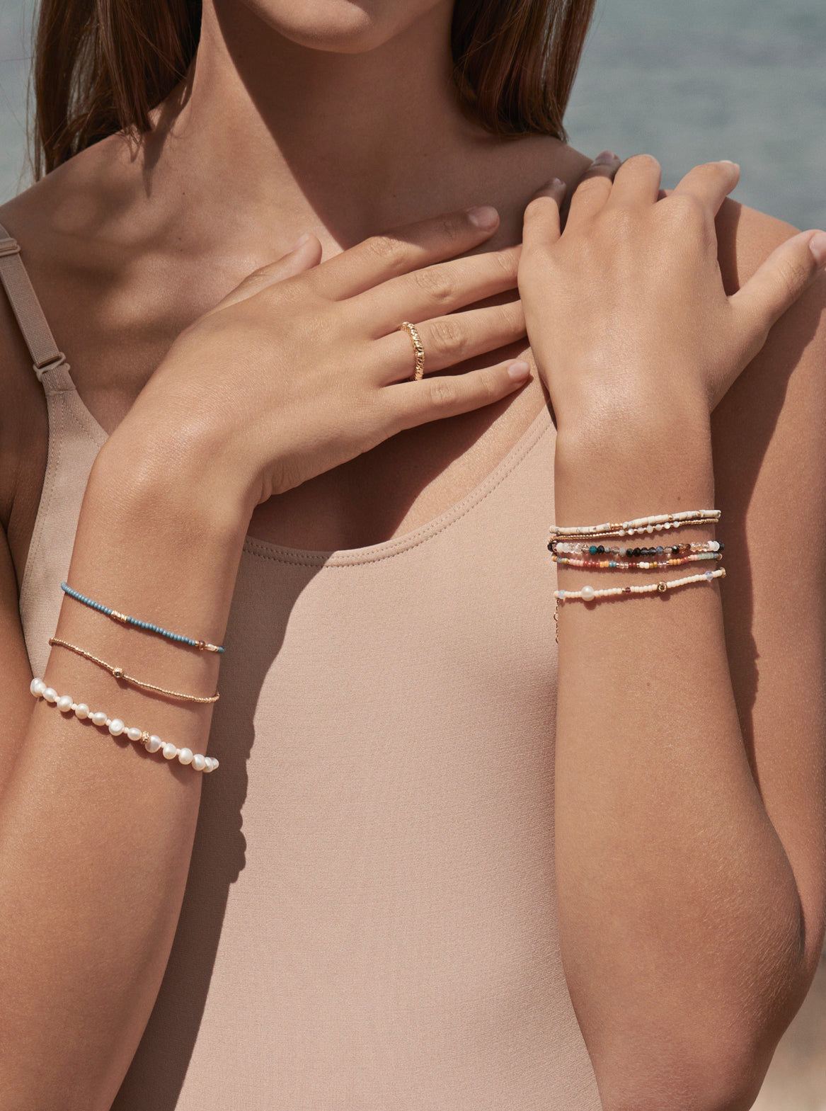 Stellar pearly bracelet