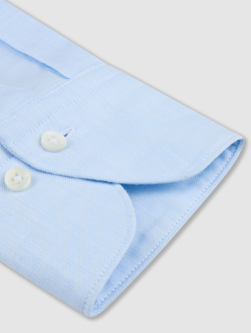 Light Blue Twill Fitted Body Shirt