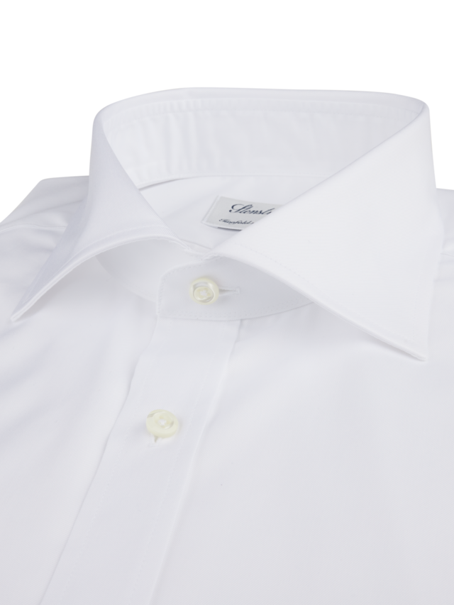 White Twill Shirt, Short Sleeves