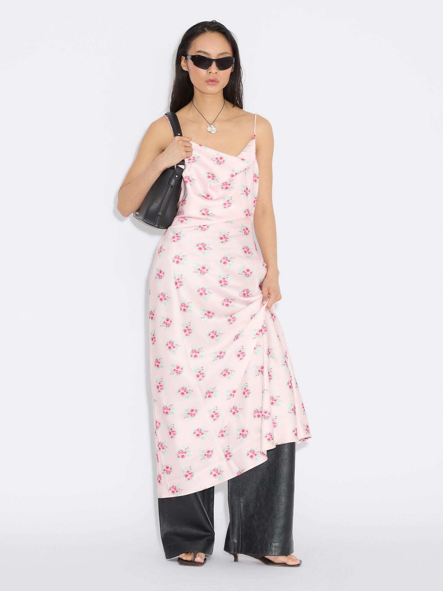 Eila Print Dress Lt Pink Mix