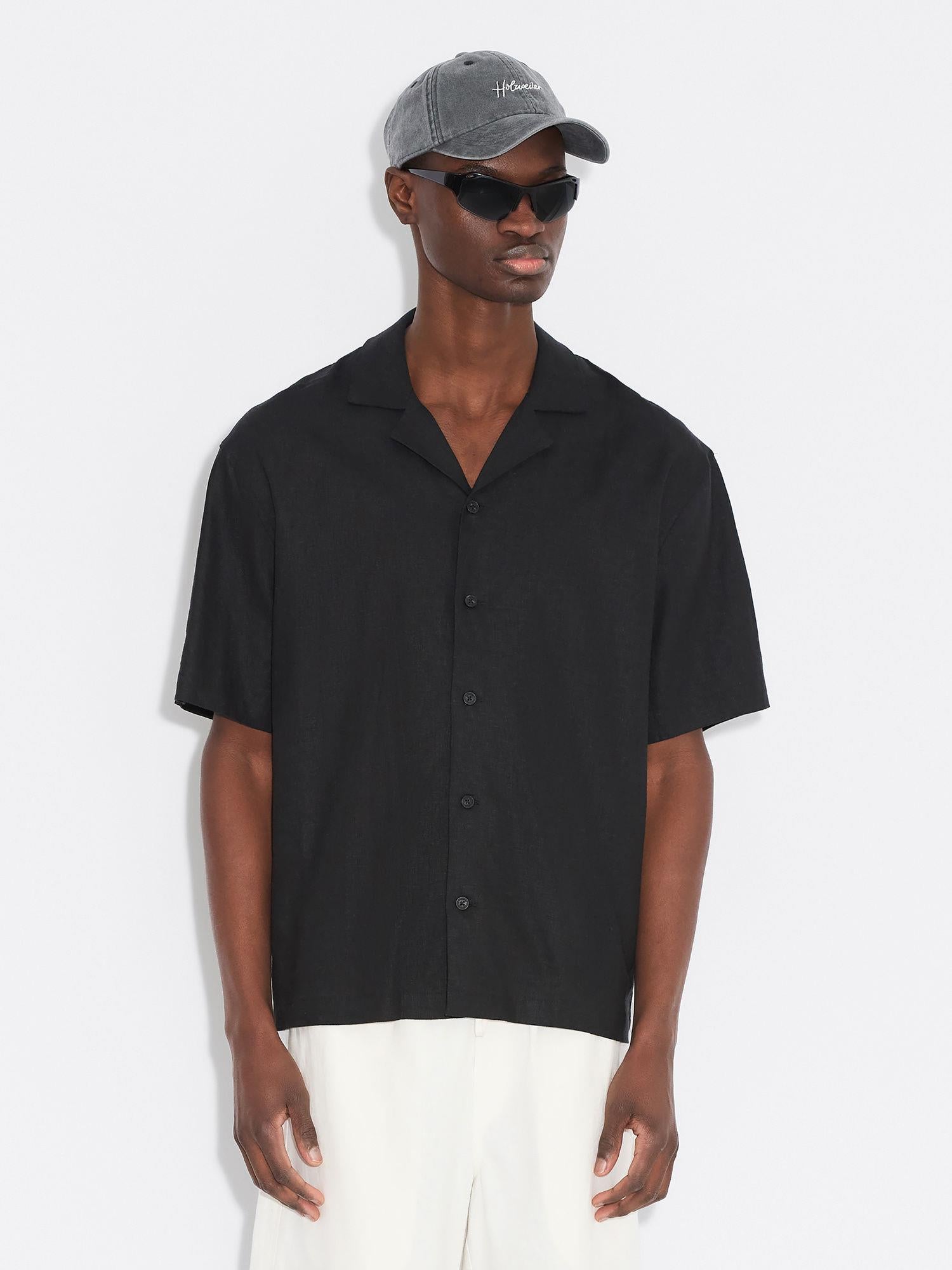 Pier Linen Shirt Black