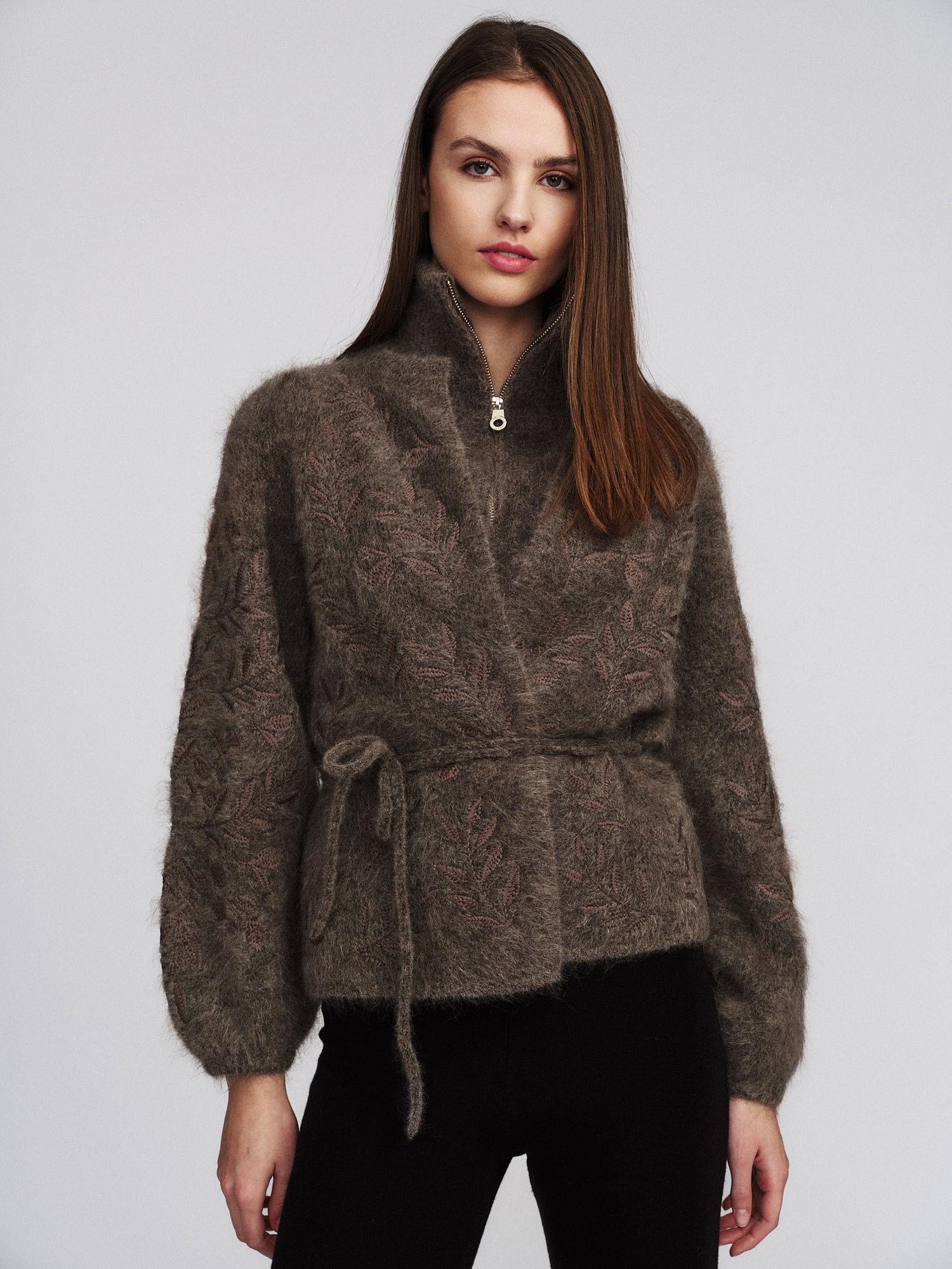 Fiola Chunky Cardigan Brown