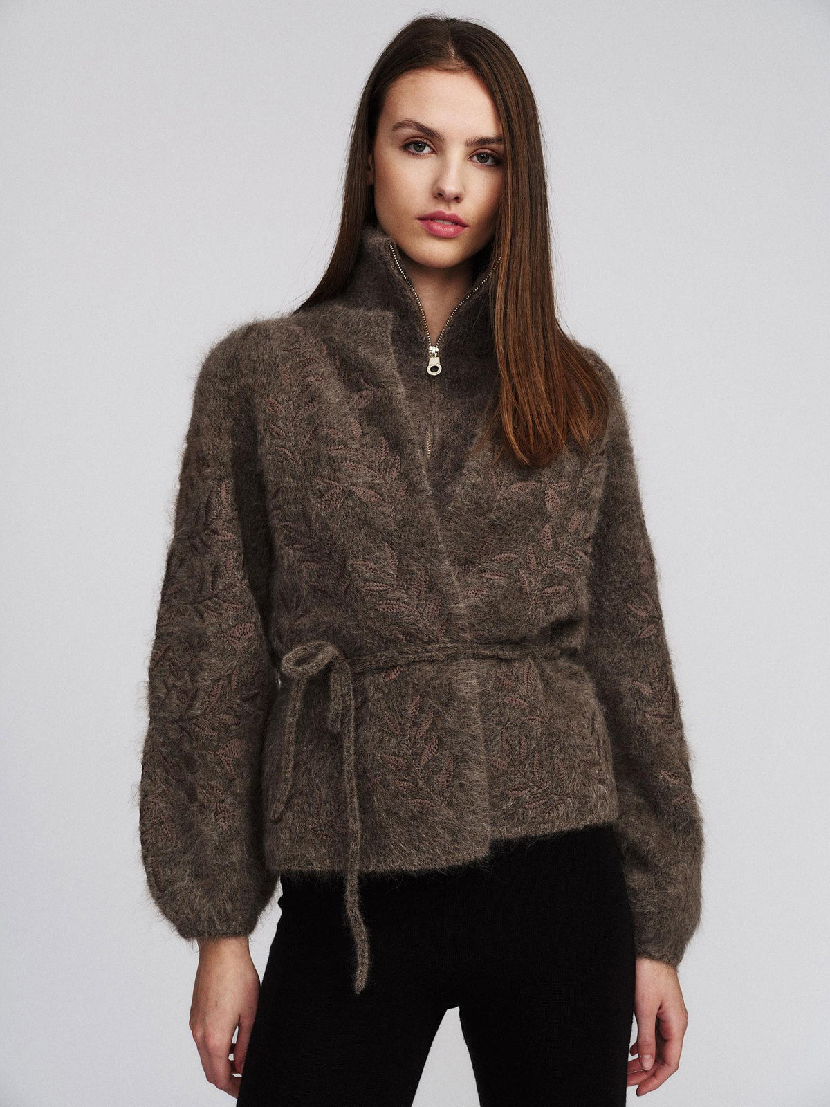 Fiola Chunky Cardigan Brown