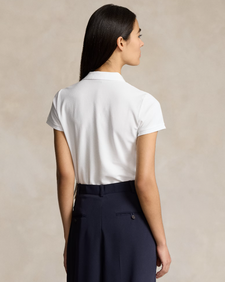Slim Fit Stretch Polo Shirt-white