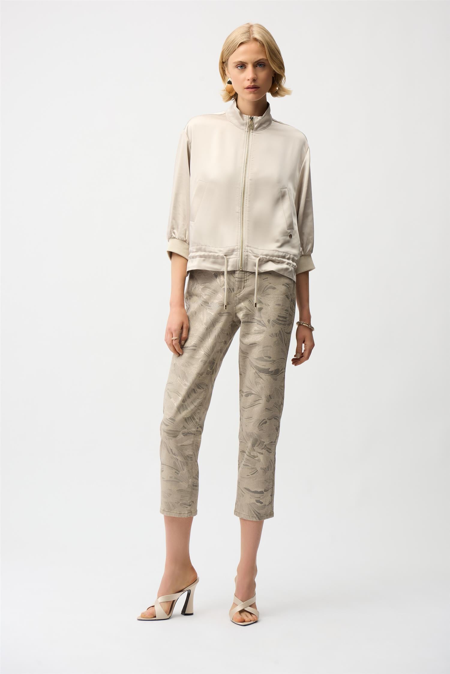 Satin Boxy Blouse Jacket Moonstone